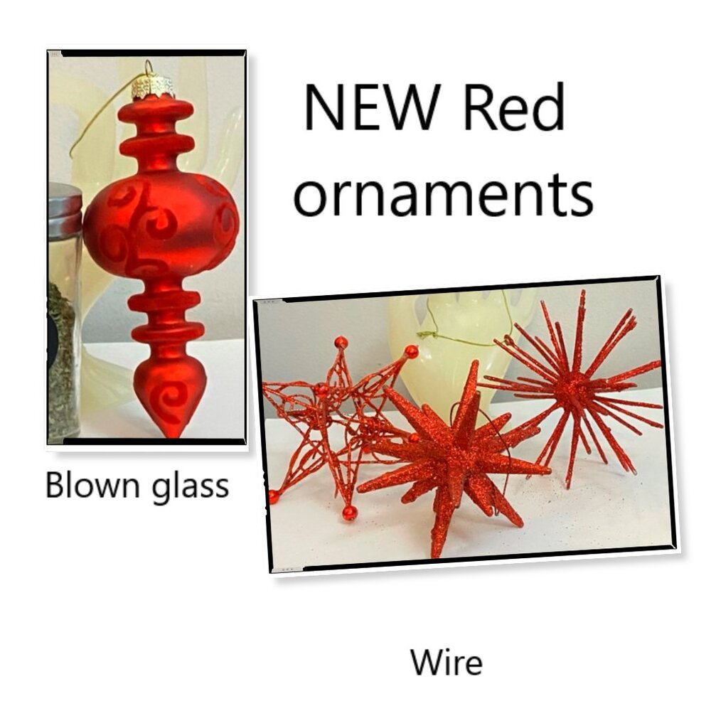 NEW Bouclair Christmas Decorations (2 clear Boxes)